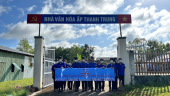 CHI ĐOÀN ẤP THANH TRUNG - XÃ ĐOÀN THANH LƯƠNG RA QUÂN DỌN DẸP NHÀ VĂN HÓA