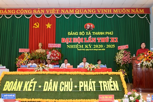 THANH PHÚ TỔ CHỨC THÀNH CÔNG ĐẠI HỘI ĐẢNG BỘ LẦN THỨ XI NHIỆM KỲ 2020 – 2025